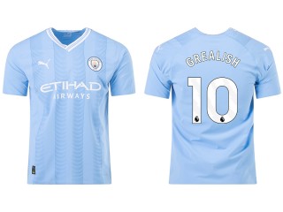 Manchester City #10 JACK GREALISH Home 23/24 Soccer Jersey