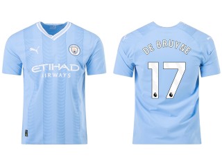 Manchester City #17 KEVIN DE BRUYNE Home 23/24 Soccer Jersey